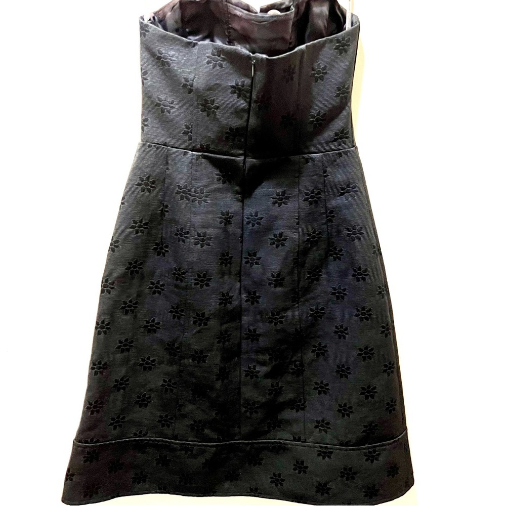 Nanette Lepore vintage Black Floral Jacquard Lace-Up Corset Mini Dress Size 2 - Picture 7 of 14